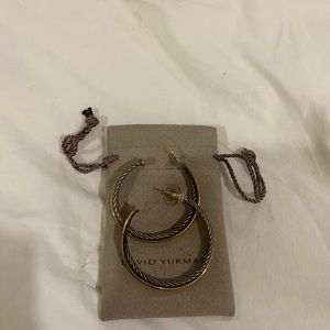 David Yurman Crossover Hoop Earrings